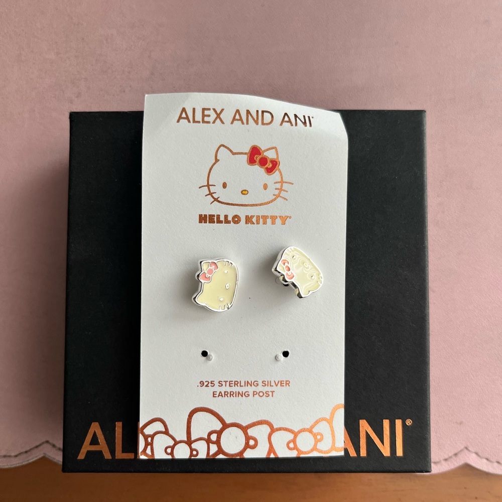 Alex and Ani Hello Kitty Earrings